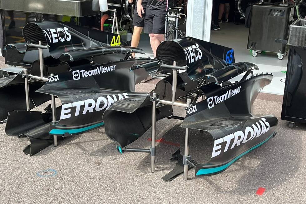 Foto zur News: In Monaco debütiert das mit Spannung erwartete Technik-Update des Mercedes F1 W14 E Performance, mit dem sich das Team am Trend von Red Bull orientiert