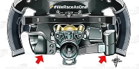 Foto zur News: Formel-1-Technik: So hat sich Russell von Hamiltons Lenkrad inspirieren lassen