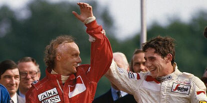 Foto zur News: Niki Lauda, Ayrton Senna