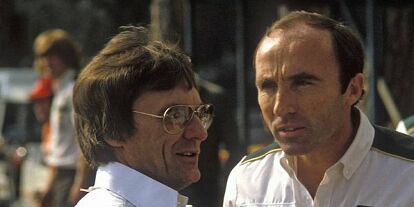 Foto zur News: Frank Williams (Teamchef), Bernie Ecclestone (Formel-1-Chef)