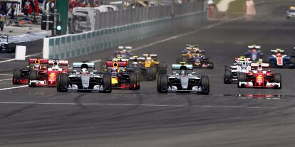 Foto zur News: Lewis Hamilton, Nico Rosberg, Sebastian Vettel, Daniel Ricciardo, Max Verstappen