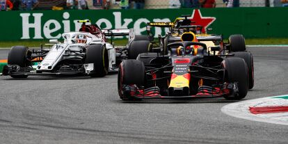 Foto zur News: Daniel Ricciardo, Charles Leclerc, Nico Hülkenberg