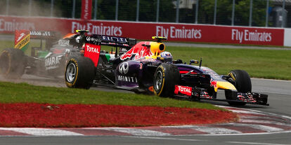 Foto zur News: Daniel Ricciardo, Sergio Perez