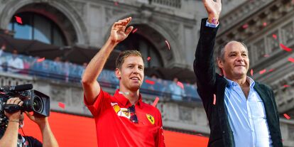 Foto zur News: Sebastian Vettel, Gerhard Berger