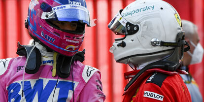 Foto zur News: Lance Stroll, Sebastian Vettel