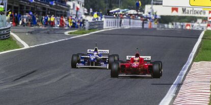 Foto zur News: Jacques Villeneuve Michael Schumacher Estoril 1996 Portugal