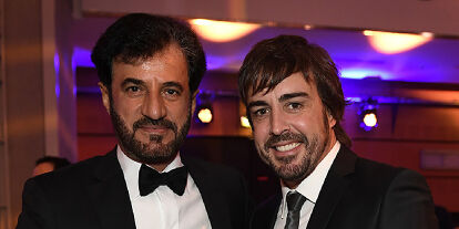 Foto zur News: Mohammed ben Sulayem mit Fernando Alonso bei der FIA-Gala 2019