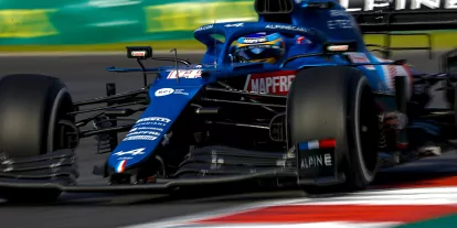 Foto zur News: Fernando Alonso im Alpine A521 beim Formel-1-Qualifying in Mexiko 2021