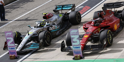 Foto zur News: Lewis Hamilton, Charles Leclerc