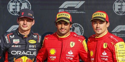 Foto zur News: Max Verstappen, Carlos Sainz, Charles Leclerc