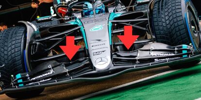 Foto zur News: Szene vom Shakedown des Mercedes W15 für die Formel-1-Saison 2024 in Silverstone