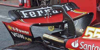 Foto zur News: Heckflügel des Ferrari SF-24 beim Formel-1-Rennen in Saudi-Arabien 2024