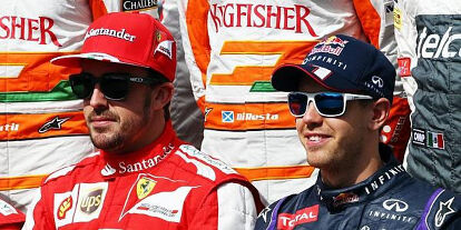 Foto zur News: Fernando Alonso, Sebastian Vettel