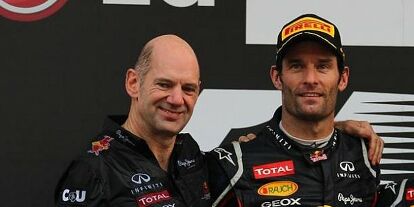 Foto zur News: Mark Webber, Adrian Newey (Technischer Direktor, Red Bull)