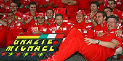 Foto zur News: Ferrari-Team