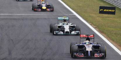 Foto zur News: Jean-Eric Vergne, Nico Rosberg, Sebastian Vettel