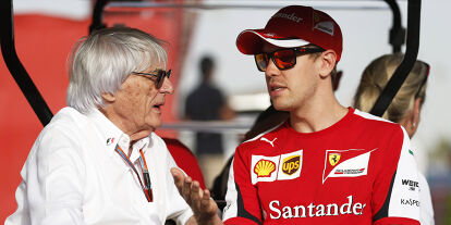 Foto zur News: Bernie Ecclestone, Sebastian Vettel