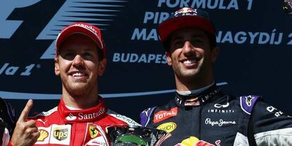 Foto zur News: Sebastian Vettel, Daniil Kwjat, Daniel Ricciardo
