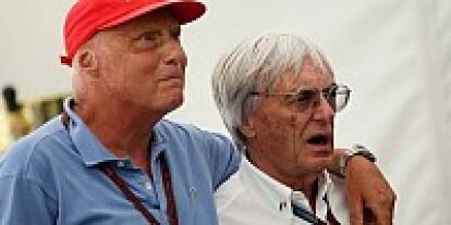 Foto zur News: Niki Lauda mit Bernie Ecclestone