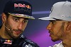 Foto zur News: Ricciardo versus Hamilton: Fliegen doch noch die Fäuste?