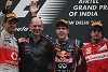 Foto zur News: Vettel schreibt Geschichte: Erster Sieger in Indien!