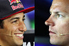 Foto zur News: Eiskalt genießen: Raikkönen, Ricciardo und das Siegerbier