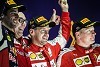 Foto zur News: Sebastian Vettel der König der Nacht: &quot;Forza Ferrari!&quot;