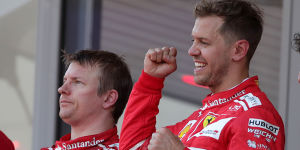 Foto zur News: Sebastian Vettel: Kann verstehen, dass Kimi sauer ist