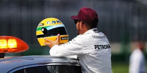 Foto zur News: Hamiltons emotionalste Pole: Ein Senna-Helm als Geschenk