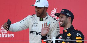 Foto zur News: Lewis Hamilton: Ricciardo soll erst mal Verstappen schlagen