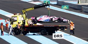 Foto zur News: Force India: Perez verliert Rad, Balance nicht optimal