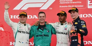 Foto zur News: GP Japan 2018: Jetzt hat Hamilton eine Hand am Pokal!