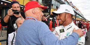 Foto zur News: Hamilton über Niki Lauda: Hat sehr viel Gewicht verloren