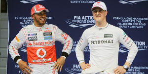 Foto zur News: Hamilton über Schumacher: &quot;Er wird immer der Größte aller