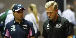 Foto zur News: Gefährliche Szene mit Magnussen: Verwarnung für Sergio Perez