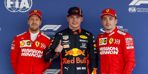Foto zur News: Formel 1 Mexiko 2019: Verstappen fährt Pole - unter