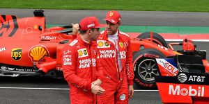 Foto zur News: Nach Brasilien-Crash: Vettel #AND# Leclerc haben Binotto