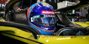 Foto zur News: Nächster Test: Fernando Alonso fährt 2018er-Renault in