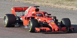 Foto zur News: Erste Formel-1-Runden im Ferrari: Sainz testet SF71H in