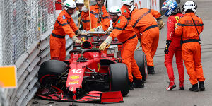 Foto zur News: Leclerc-Drama in Monaco: Warum hat Ferrari den Schaden nicht