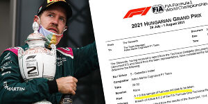 Vettel-Disqualifikation bleibt: Aston-Martin-Revision
