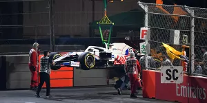 Foto zur News: Haas-Team in Abu Dhabi am Limit: Fahrer dürfen Freitag