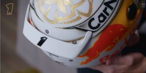 Foto zur News: F1-Weltmeister Max Verstappen zeigt neues Helmdesign für die