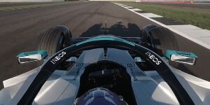 Foto zur News: Hamilton im Mercedes W13: Die erste Onboard-Runde der Formel
