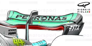 Foto zur News: Formel-1-Technik: Wie Mercedes mit dem W13 experimentiert