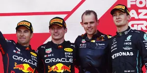 Foto zur News: F1 Baku 2022: Verstappen verwandelt von Ferrari aufgelegten