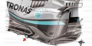 Foto zur News: Formel-1-Technik: Mercedes-Experimente als Vorbote für 2023