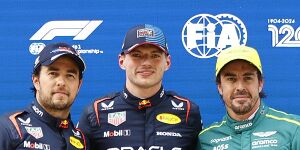 Foto zur News: Nach Sainz-Crash: Max Verstappen holt Pole beim Grand Prix