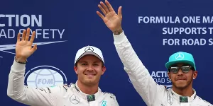 Foto zur News: Rosberg blockiert Hamilton: Kontroverse bei Mercedes?