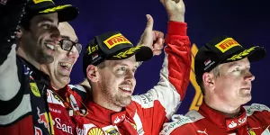 Foto zur News: Sebastian Vettel der König der Nacht: &quot;Forza Ferrari!&quot;